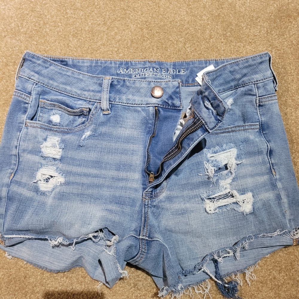 American eagle super high rise shortie shorts